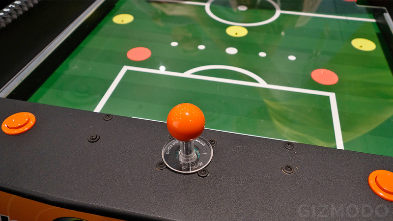 Illustration for article titled The Tiny Players On This Foosball Table Have Been Replaced With Air Jets
